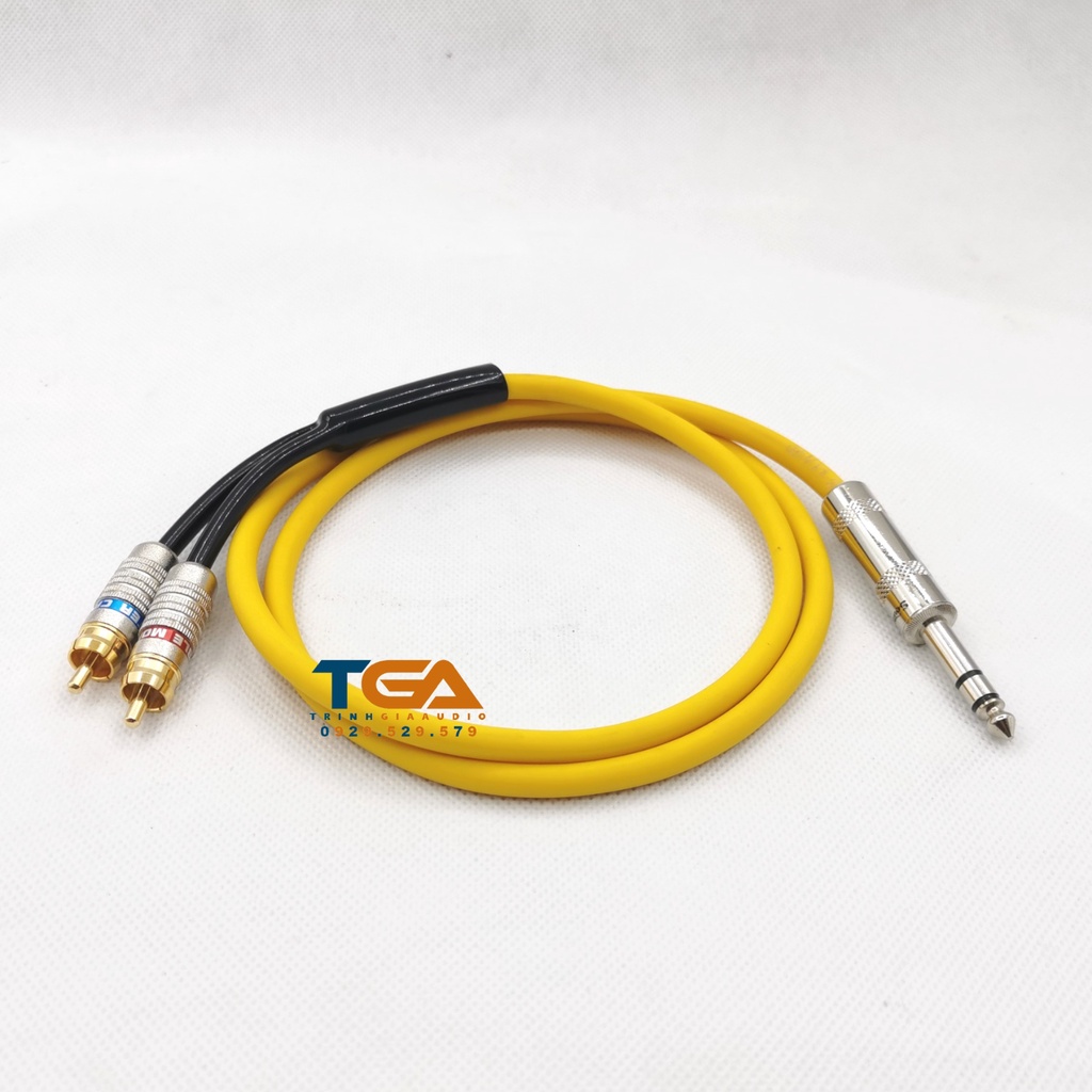 Dây 6 Ly Stereo Ra 2 AV , Hoa Sen