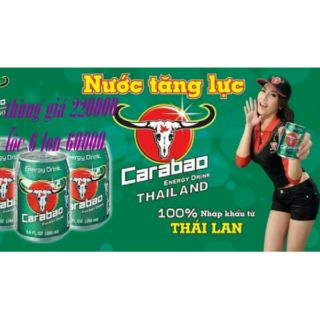 nước giải khát tăng lực Carabao Thái lan 250ml  nhập khẩu Campuchia thùng 24lon