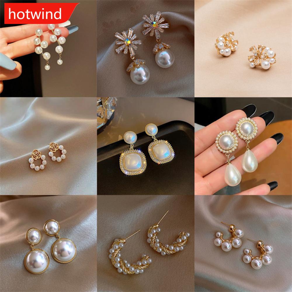 Khuyên Tai Đính Ngọc Trai Cao Cấp Thời Trang Cho Nữ G7Q3