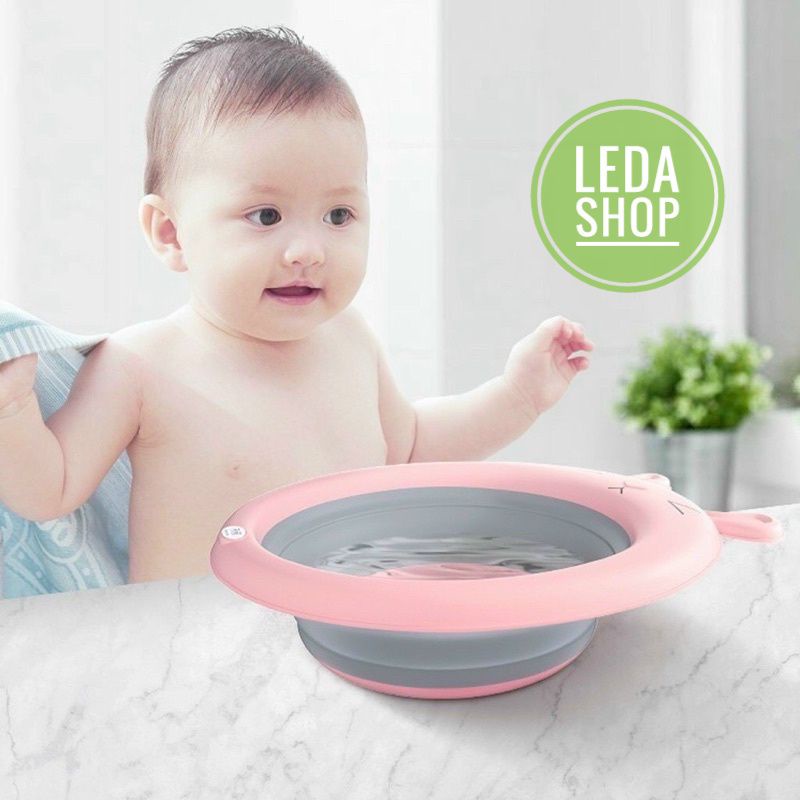 Chậu rửa mặt gấp gọn cho bé sơ sinh tiện lợi mang đi sinh