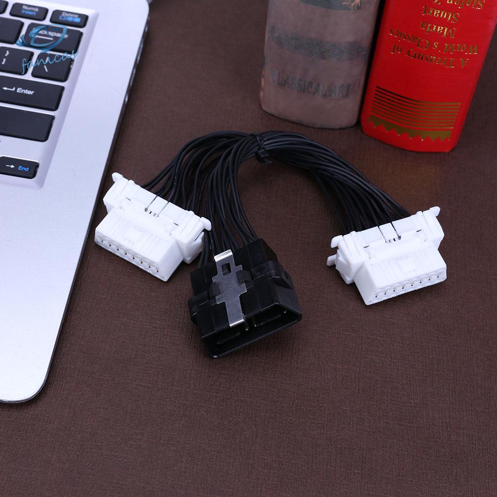 Dây cáp chuyển đổi FANICAS OBD 2 16pin 1 sang 2 cho thiết bị chẩn đoán xe hơi ELM327