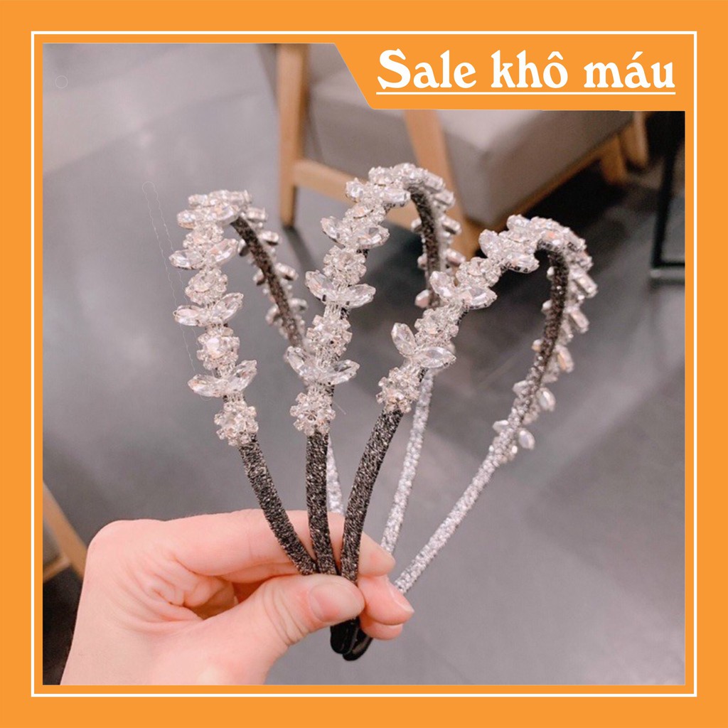 Bờm tóc xược tóc cài tóc đá trắng nổi bật Hàn quốc
