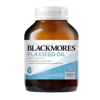 Viên uống Blackmores Flaxseed Oil 1000mg - 100 viên của Úc, Cung cấp omega 3-6-9 từ thực vật Tinh Dầu Hạt Lanh