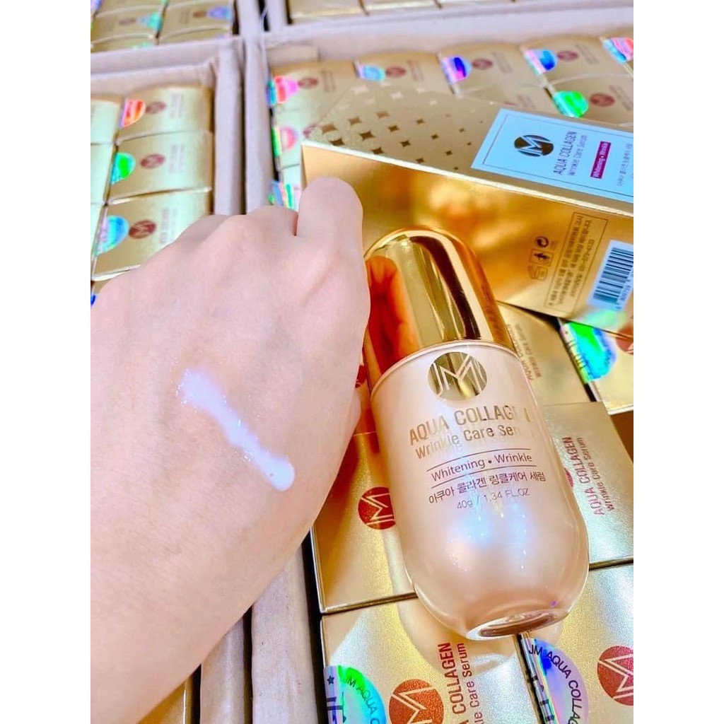 Serum Trắng Da Collagen Tươi Thủy Phân JM Aqua Collagen Wrinkle Care Serum Hàn Quốc