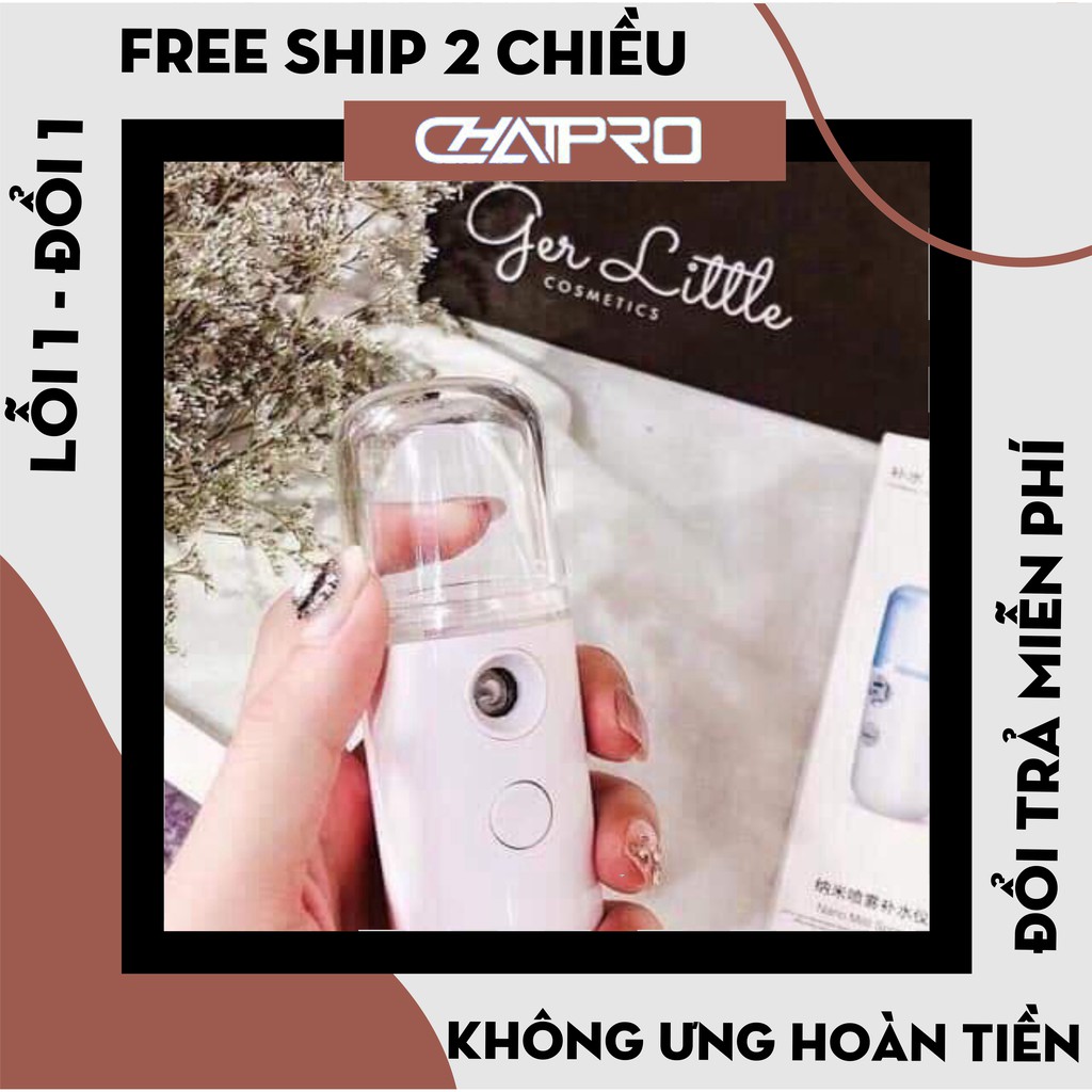 máy xông mặt xịt khoáng Nano, máy xông mặt phun sương mini 30ml sạc USB