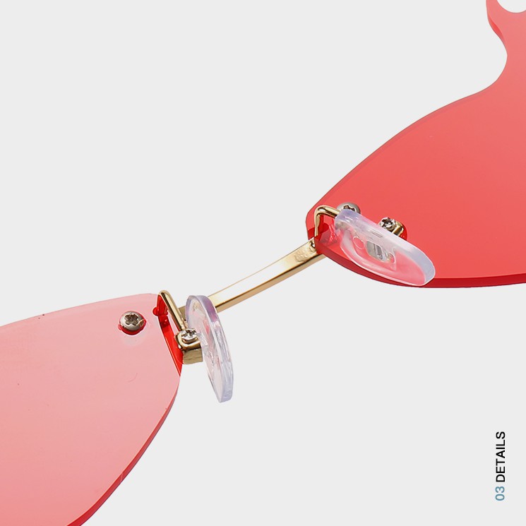 Kính Mát Gọng Kim Loại Không Viền Thời Trang Cho Nữ