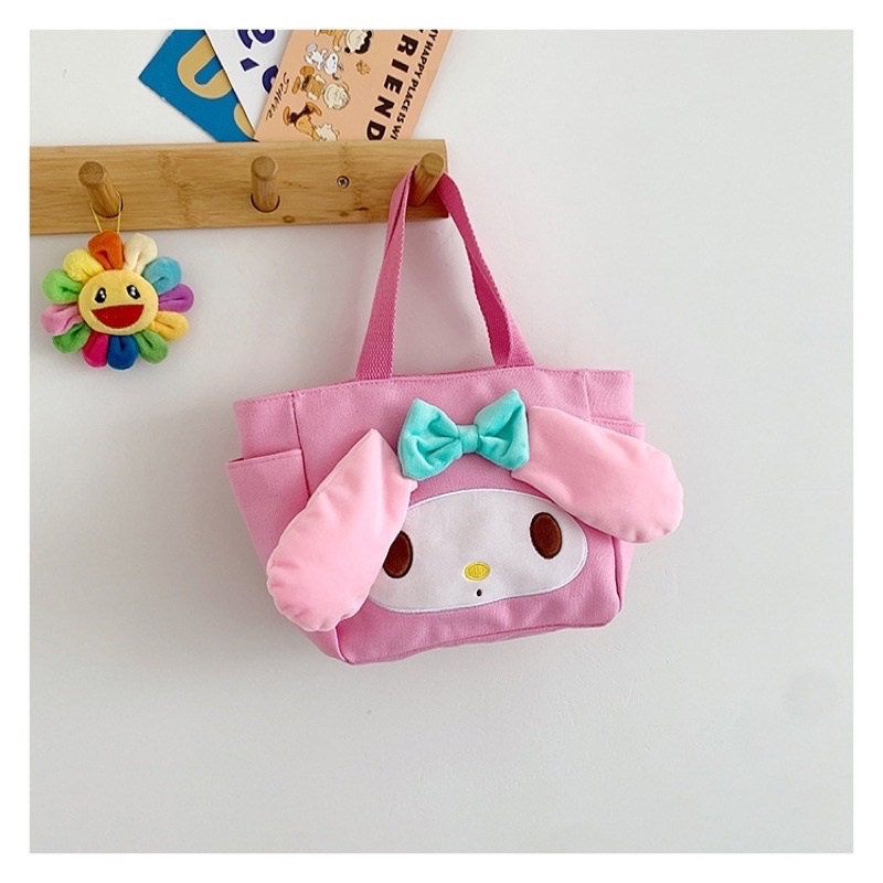 TÚI CANVAS XÁCH TAY HOẠ TIẾT DỄ THƯƠNG