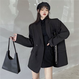 Áo blazer nam nữ đẹp ulzzang hai màu form basic