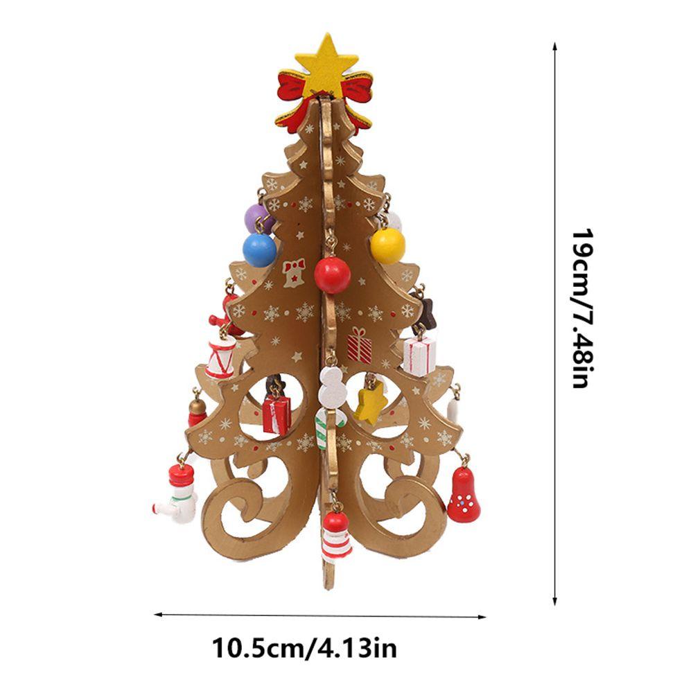 Phụ Kiện Treo Trang Trí Cây Thông Noel Bằng Gỗ Dễ Thương Xinh Xắn