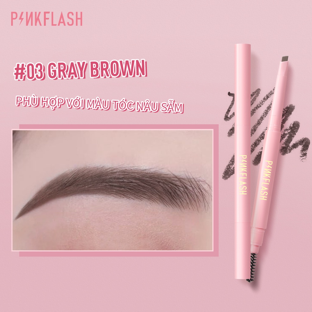 Bộ 3 mỹ phẩm trang điểm mắt PINKFLASH  có mascara/ bút kẻ mắt/ chì kẻ lông mày bền màu không thấm nước