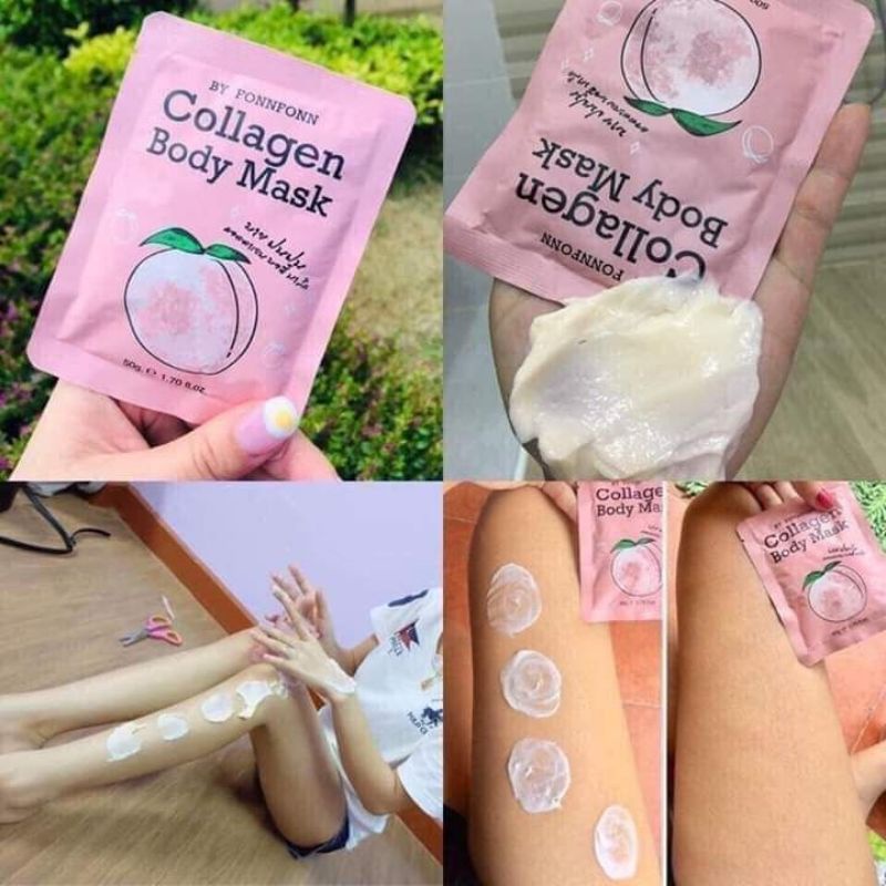 Ủ Trắng Trái Đào Mask Look PEACH, Collagen 50g Thái Lan Chính Hãng