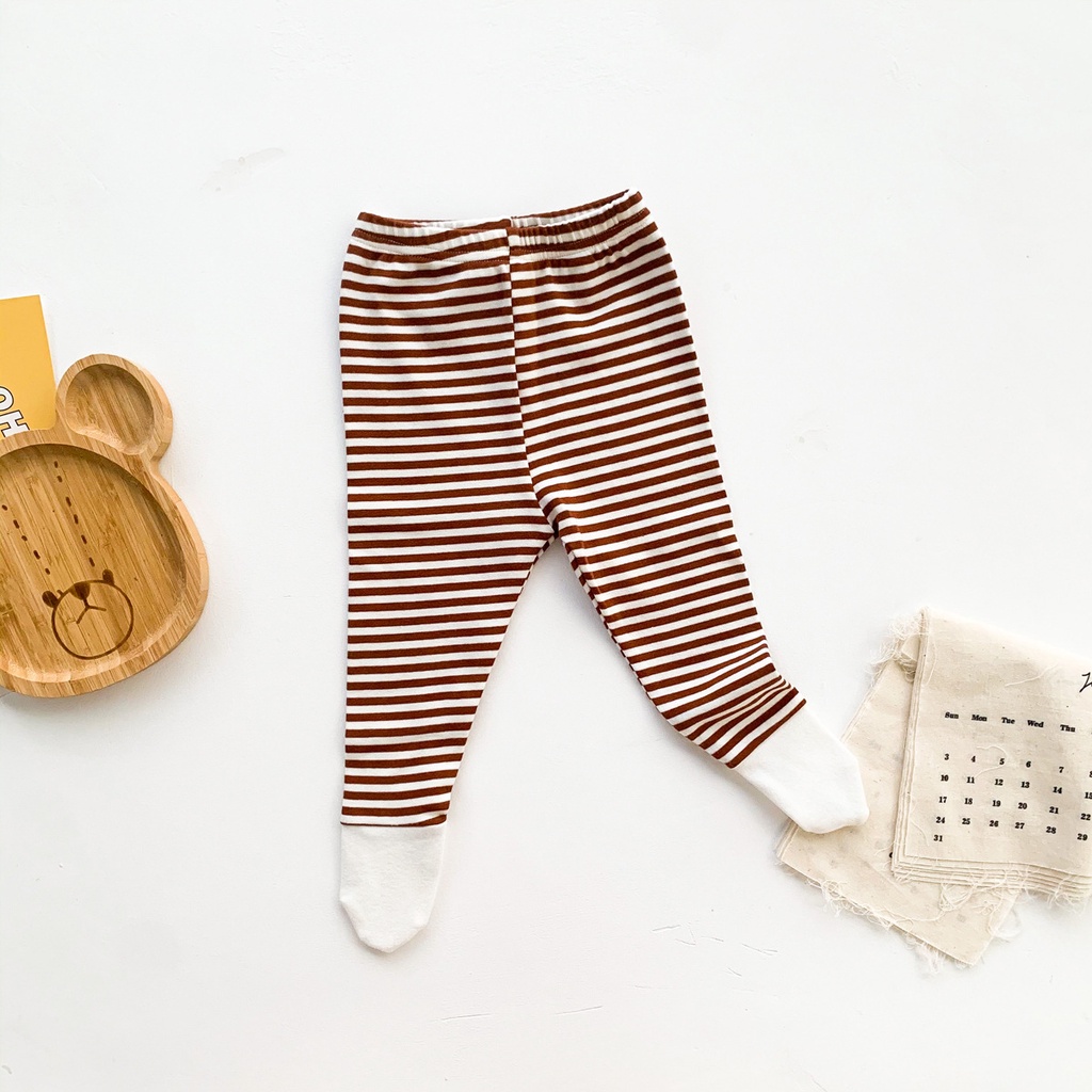 ✨Gấu bánh quy✨ Áo liền quần tay dài in hình Baju Bayi cho bé trai &amp; gái sơ sinh