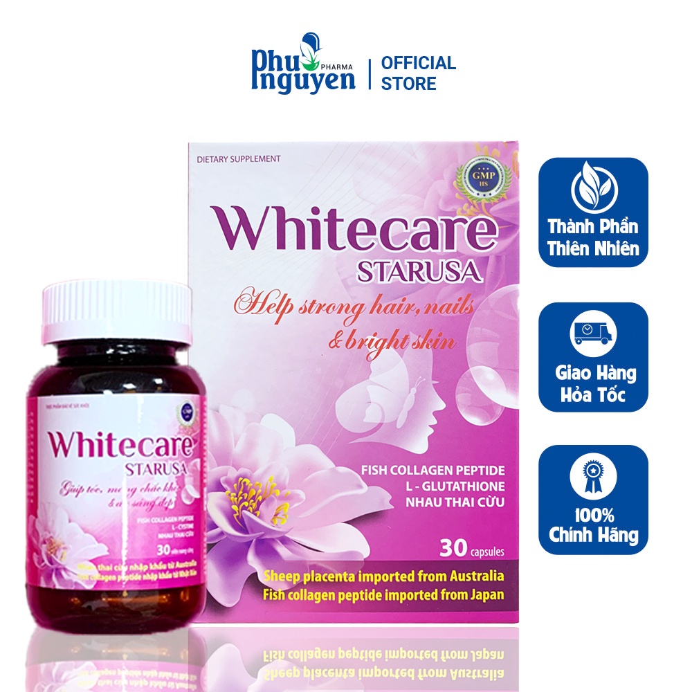 Viên Uống Collagen Đẹp Da Trắng Da Sáng Da Duy Trì Làn Da Khỏe WHITECARE