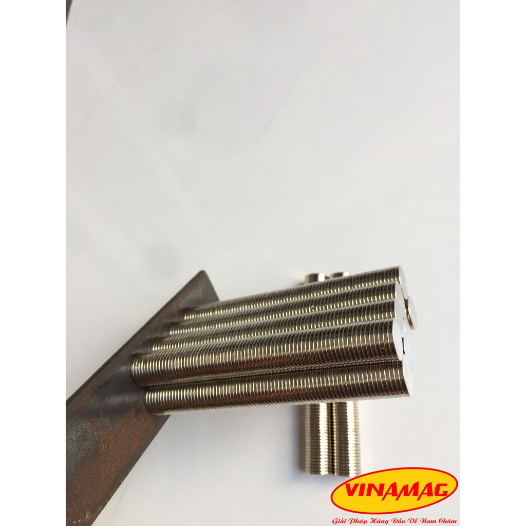 Set 50 Viên 10x1mm nam châm trắng đất hiếm lực từ cực mạnh