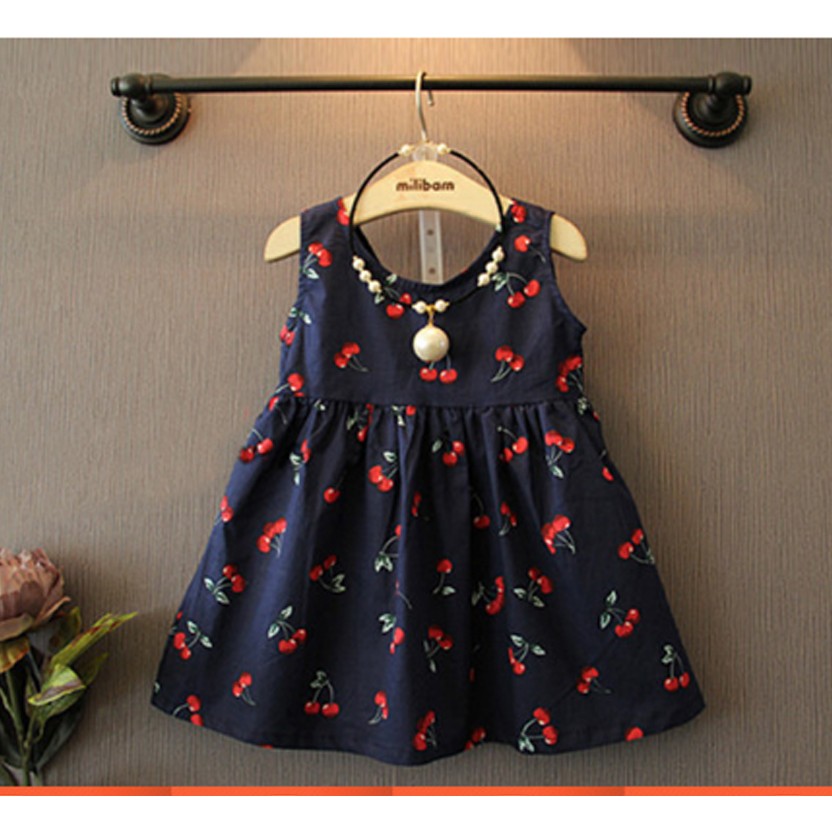ĐẦM BÉ GÁI CHERRY HÀNG NHẬP LOẠI 1