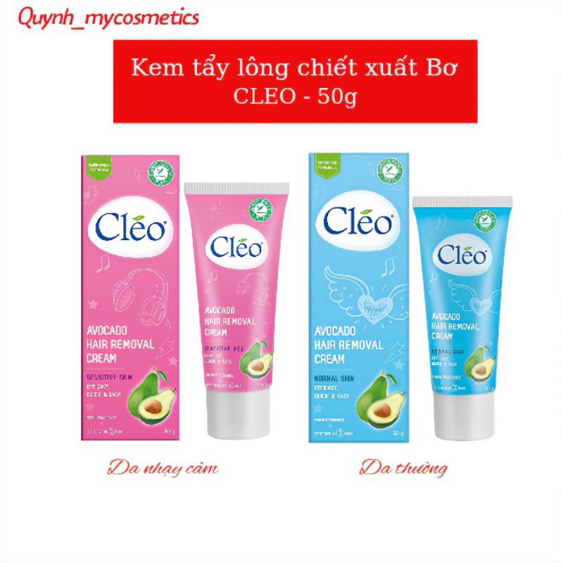 Kem tẩy lông chiết xuất Bơ CLEO - 50g