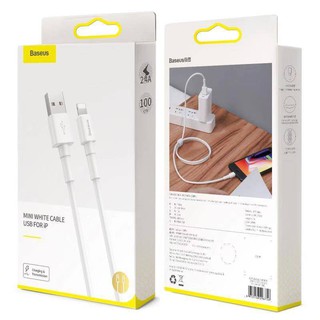 Cáp sạc nhanh, siêu bền Baseus Mini White dùng cho Smartphone/ Tablet (Type C/ Lightning/ Micro