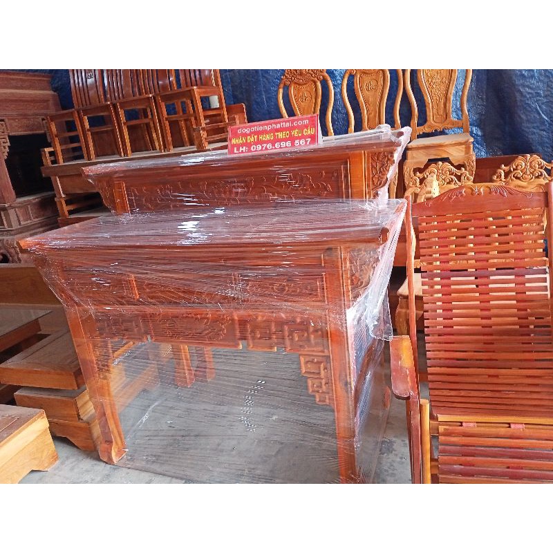 Giường gỗ Sồi có Học Kéo 1m6-2m giá 5tr500