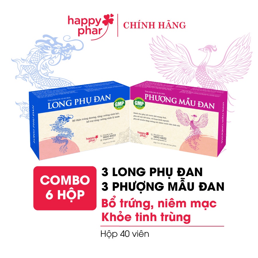 COMBO 3 hộp Phượng Mẫu Đan + 3 hộp Long Phụ Đan