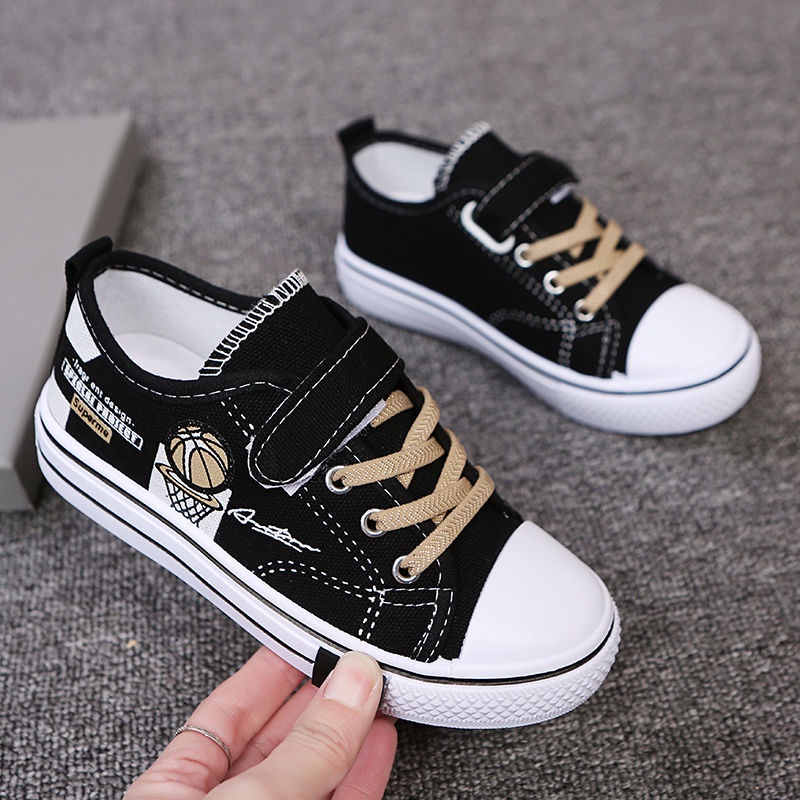 Giày Thể Thao Đế Bằng Vải Canvas Mềm Thoáng Khí Phong Cách Xuân Thu Dành Cho Bé 2022