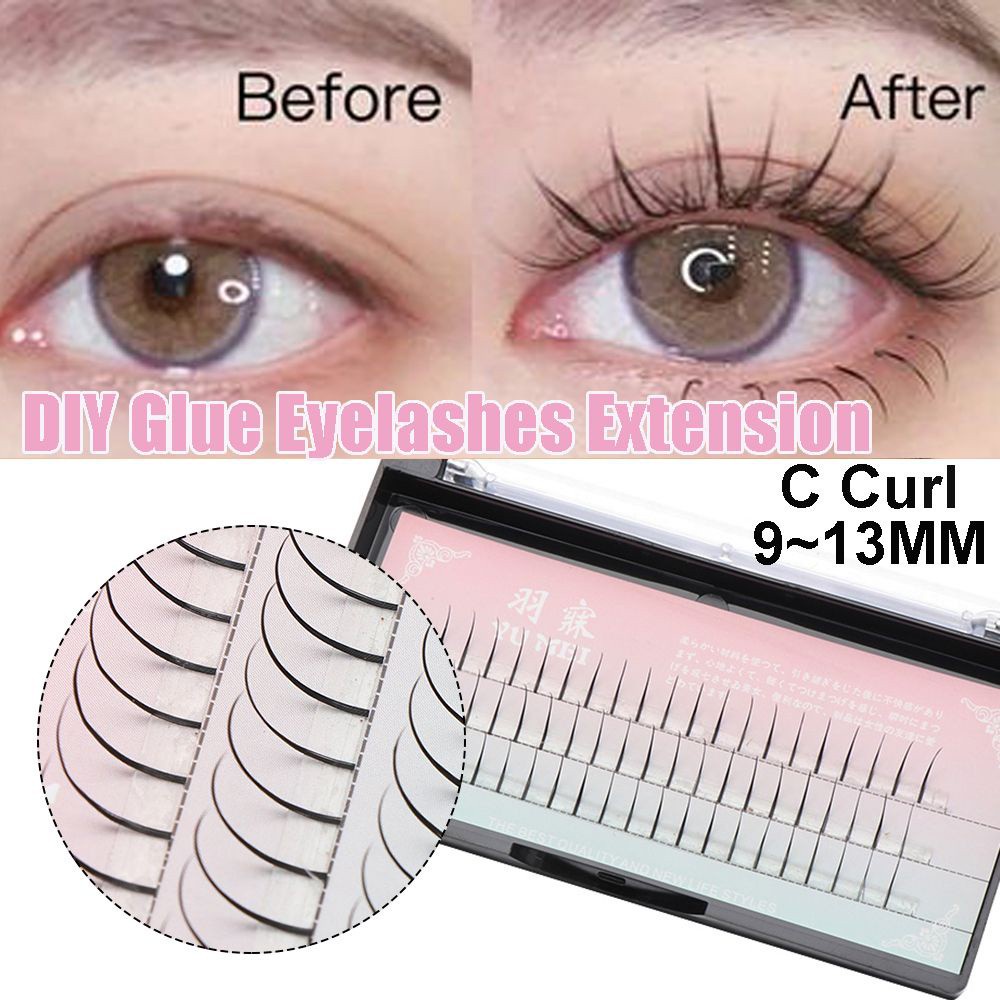 Hộp 60 Cụm Lông Mi Giả Nối Dài Trang Điểm Tự Nhiên Thời Trang Cho Nữ
