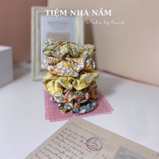 🎀 CỘT TÓC SCRUNCHIES VẢI HOA HOT NHẤT MÙA HÈ - [ Nhà Nấm handmade ]