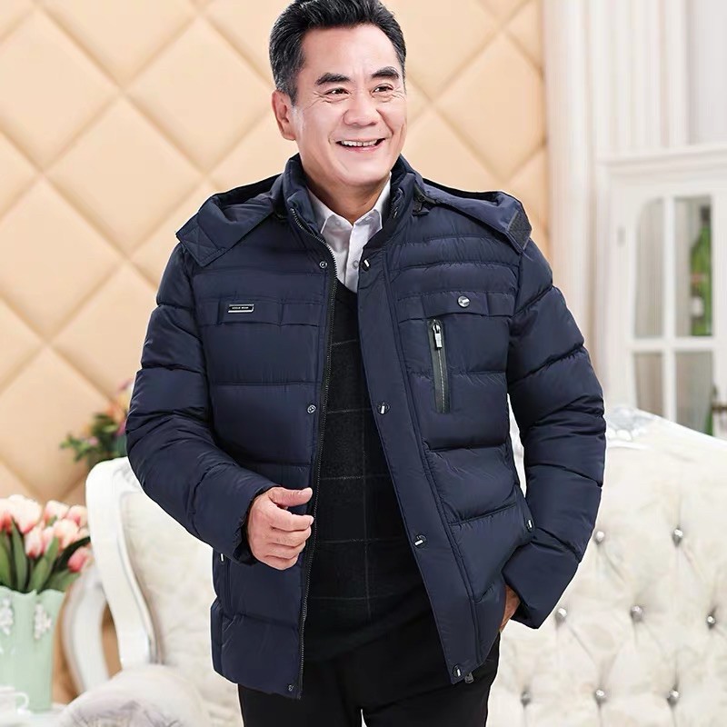 Áo phao trung niên cho bố lót lông siêu ấm 2023