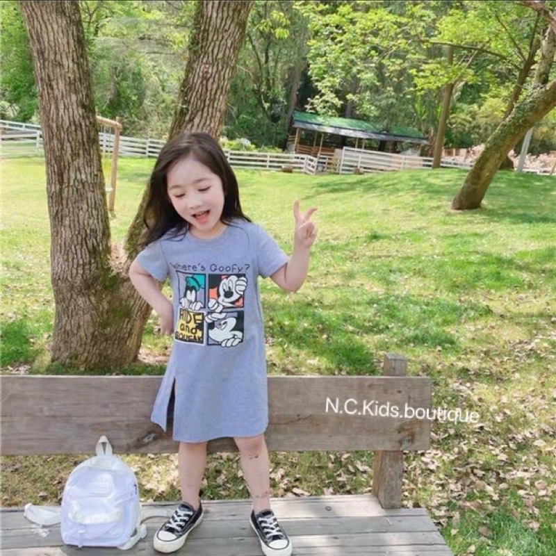 Váy mickey xẻ tà cho bé gái 10-20kg