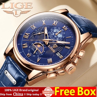 Đồng Hồ Quartz Nam Chống Thấm Nước Hiệu LIGE