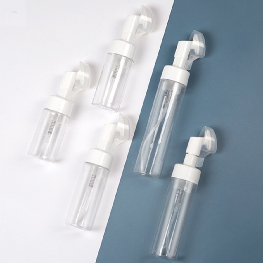 Bình Đựng Xà Phòng Tạo Bọt Bằng Silicone Kèm Cọ Rửa Mặt Tiện Lợi