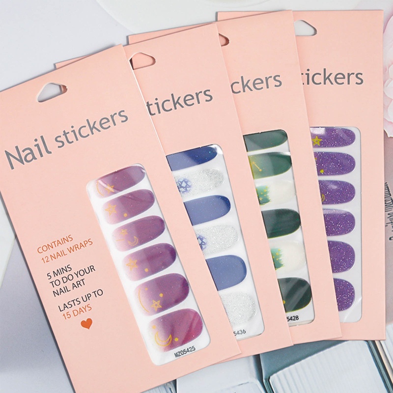 Set 48 Miếng Dán Gel Tự Dính Dùng Để Trang Trí Móng Nghệ Thuật