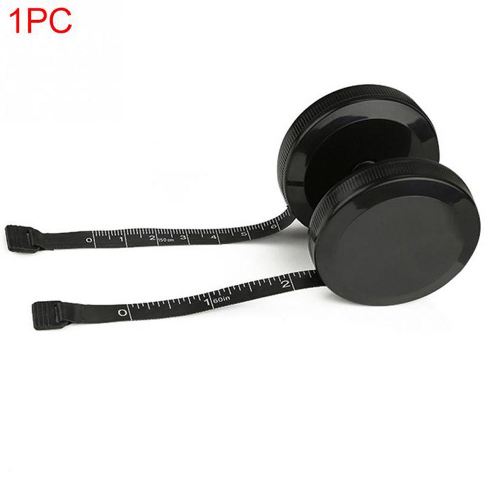 Thước Dây Hai Mặt Tự Động 60inch Mini Màu Đen Đơn Giản