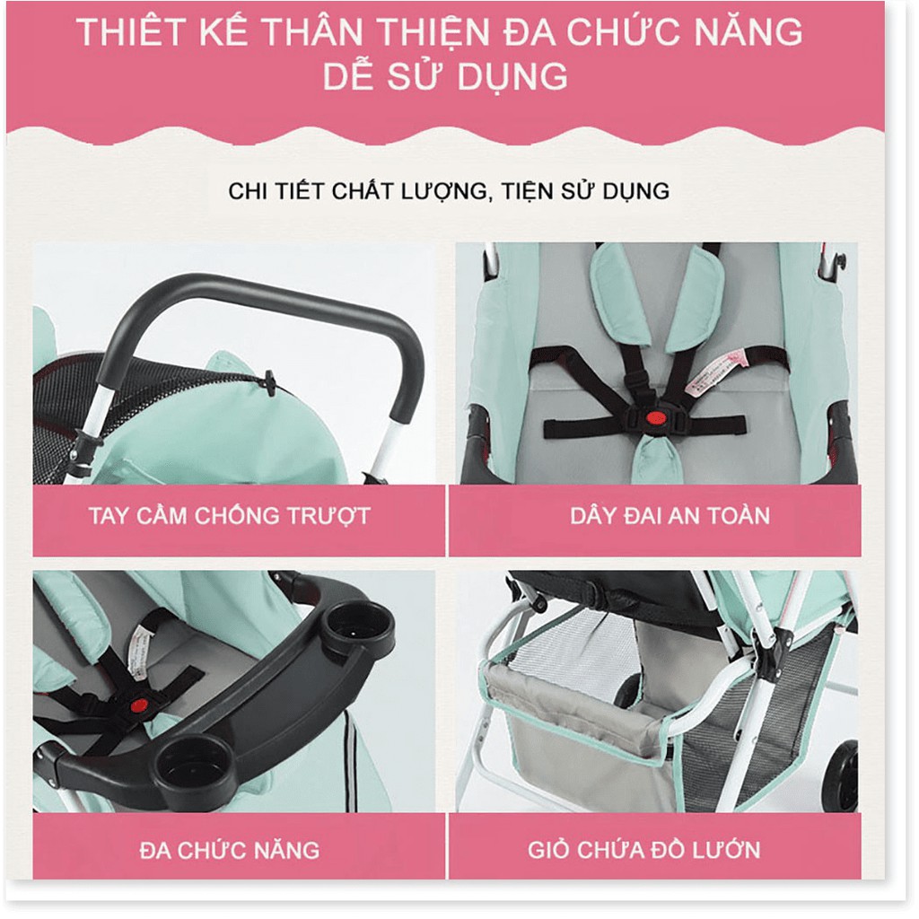 Xe đẩy em bé 2 chiều cao cấp lựa chọn cho gia đình có trẻ nhỏ