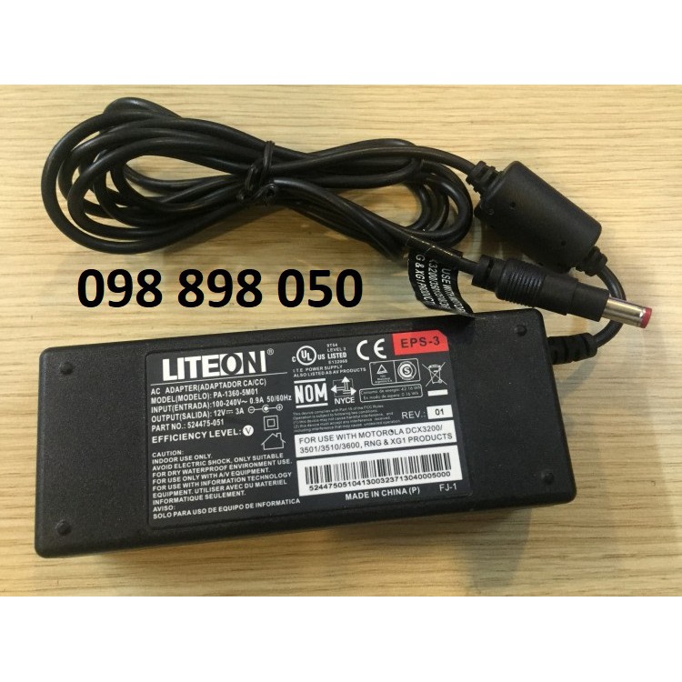 Adapter Nguồn 12v 3a Liteon Loại tốt