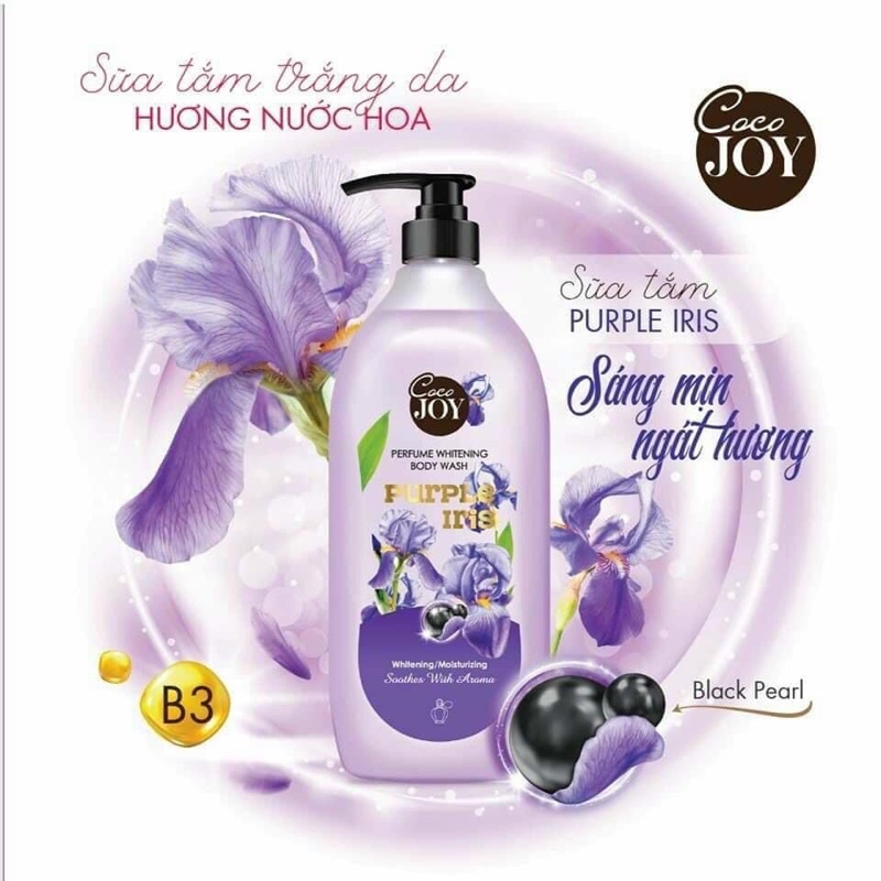 SỮA TẮM TRẮNG DA HƯƠNG NƯỚC HOA COCO JOY TẶNG KÈM DÂY