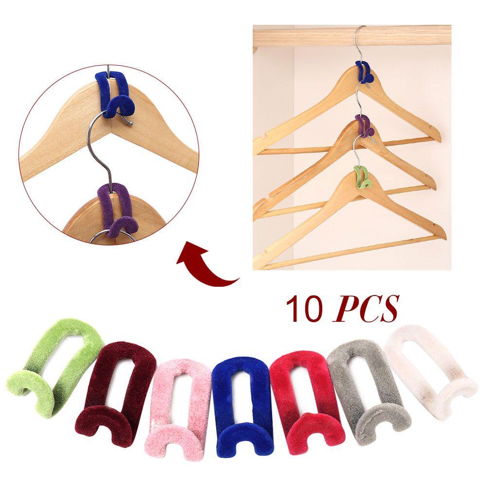 LONTIME Set 10 Móc Treo Quần Áo Chống Trượt Tiện Lợi