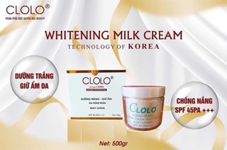Kem Clolo sữa bò trắng da