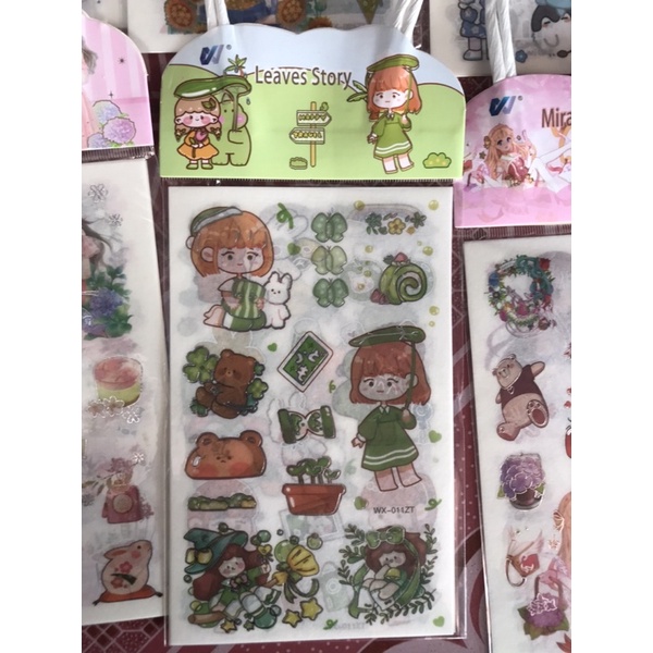Túi 4 tấm sticker cute