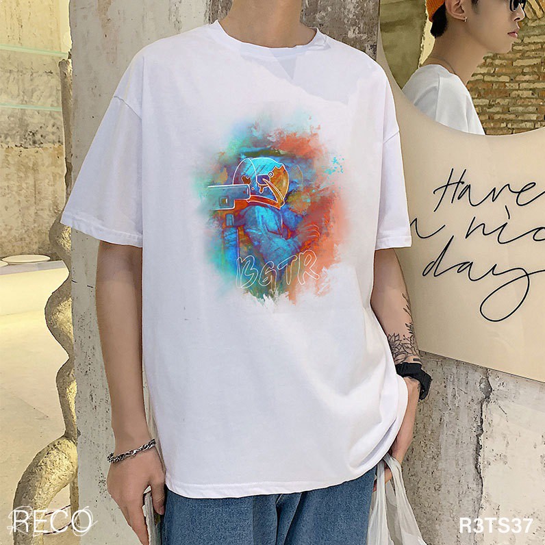 Áo thun, phông nam nữ Hàn Quốc cao cấp dáng rộng tay lỡ T-Shirt Loose R3TS37 Unisex