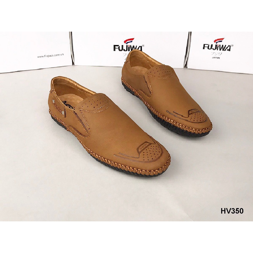 Giày Lười Da Bò FUJIWA - HV350. Da Thật Nguyên Miếng. Được Đóng Thủ Công (Handmade). Size:  38, 39, 40, 41, 42, 43