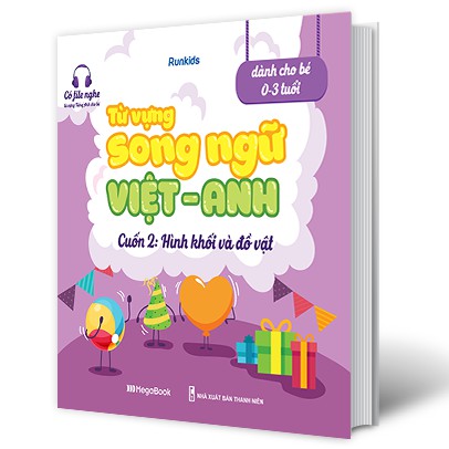 Sách Từ vựng song ngữ Việt Anh cuốn 2: Hình khối và đồ vật - MGB