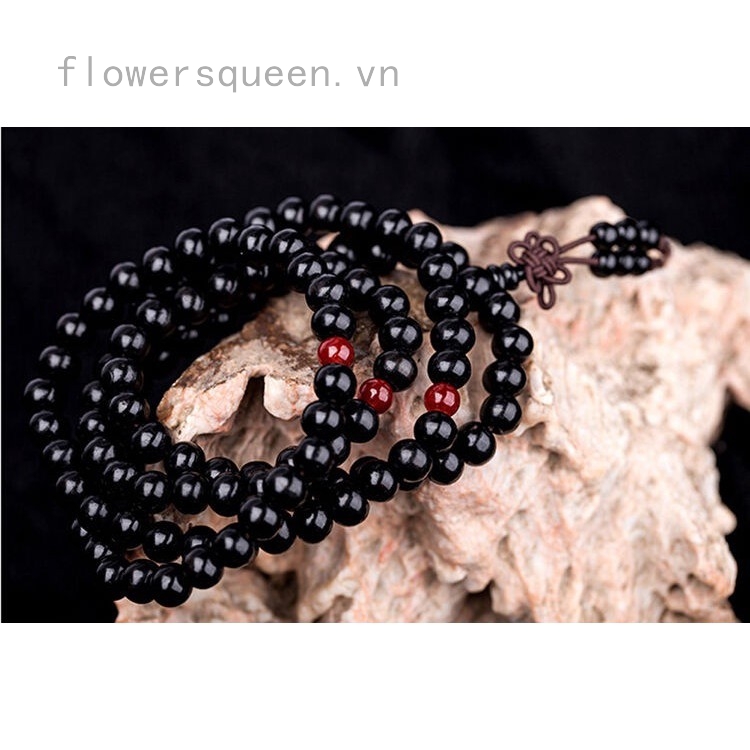 flowersqueen Vòng chuỗi hạt gỗ tràng hương niệm Phật