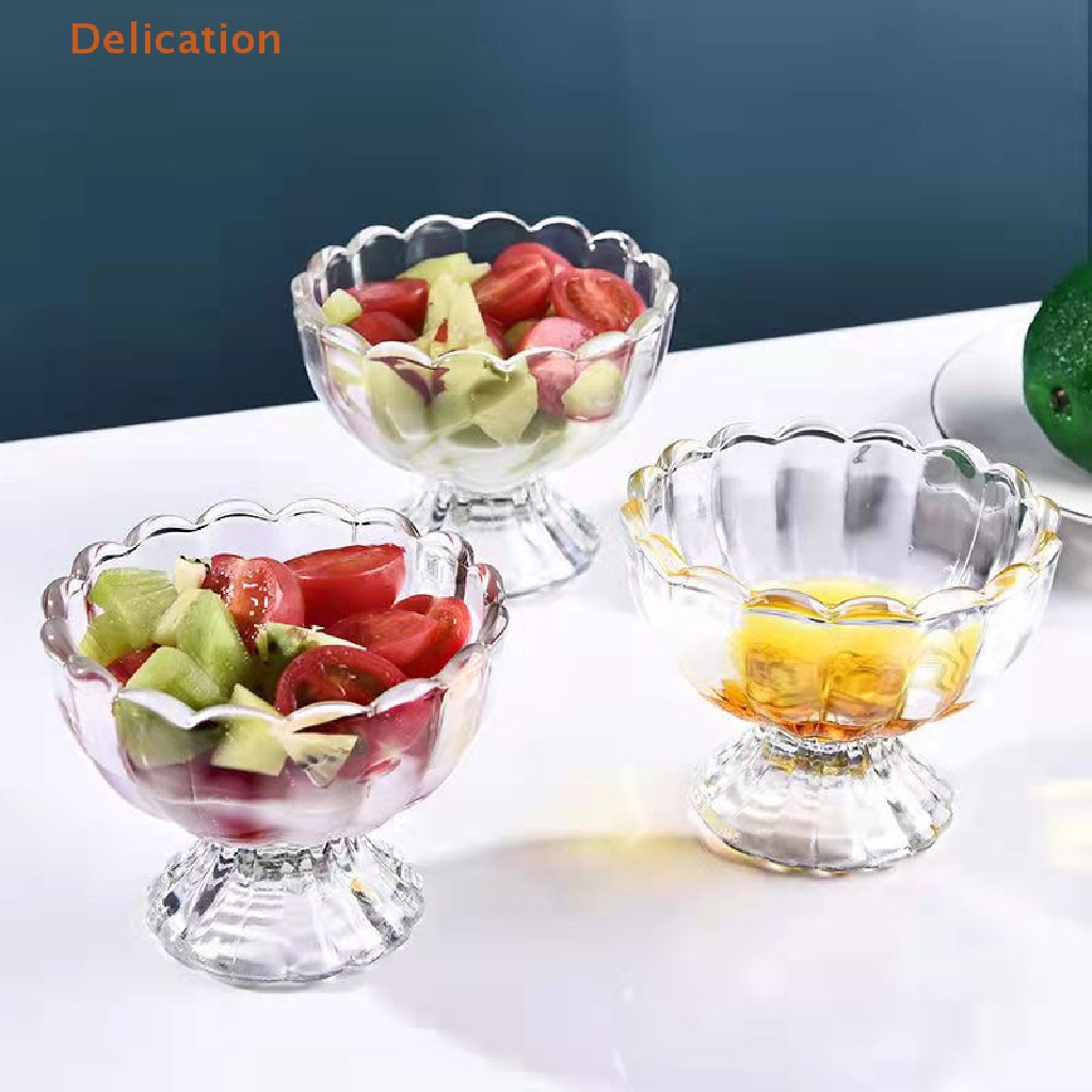 Ly Thủy Tinh Dày Trong Suốt Họa Tiết Hoa Sáng Tạo