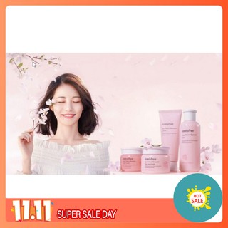 BỘ KEM Dưỡng Ẩm, Trắng Da Chiết Xuất Lá Hoa Anh Đào Innisfree Jeju Cherry Blossom Cream Duo