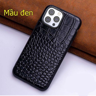 Ốp da iPhone 14 pro max dập vân cá sấu sang trọng