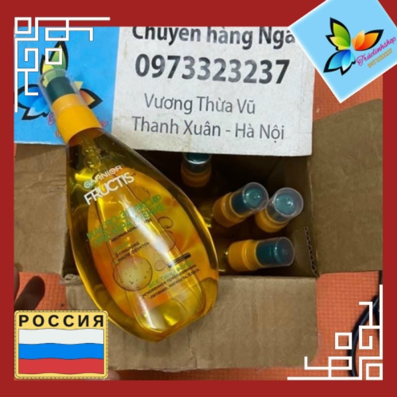 Tinh dầu xịt dưỡng tóc Garnier Fructis phục hồi tóc khô chẻ ngọn khô mềm mượt tóc 150ml nga