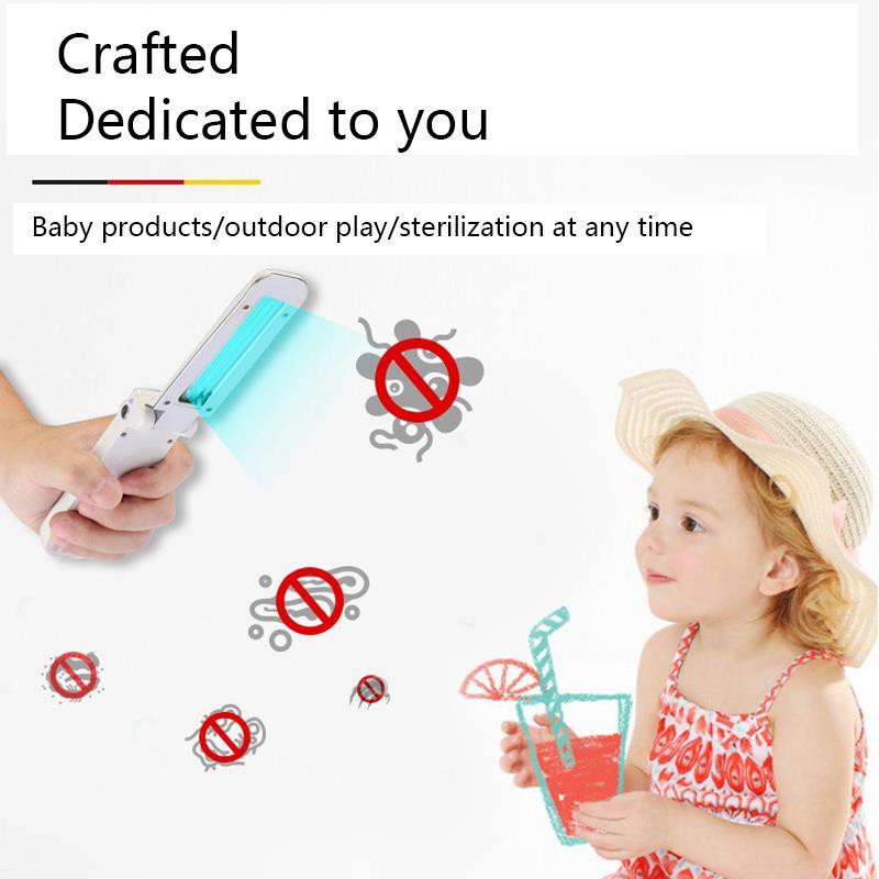 Đèn Khử Trùng Tia Cực Tím UV Sạc Cổng USB Có Thể Gấp Gọn Mang Đi Tiện Dụng