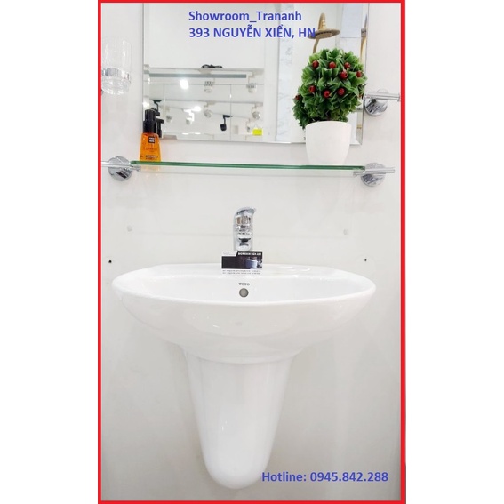 CHẬU LAVABO TOTO LT300C/LHT300CR TREO TƯỜNG, CHẬU RỬA MẶT TOTO CHÂN LỬNG.