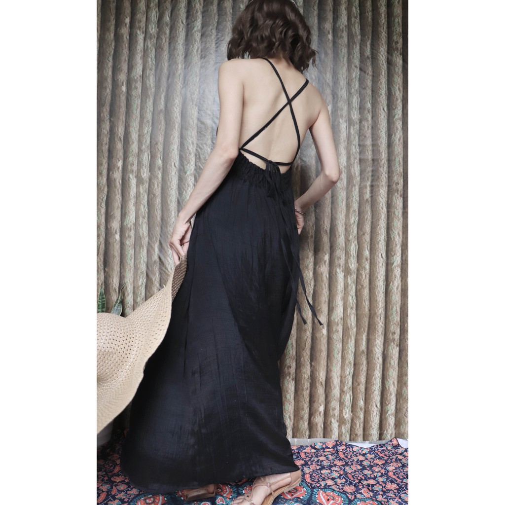 Váy đầm maxi dáng xòe dài 2 dây thổ cẩm vintage boho bohemian sexy đi biển du lịch đẹp giá rẻ hotgirl trẻ trung niên | BigBuy360 - bigbuy360.vn