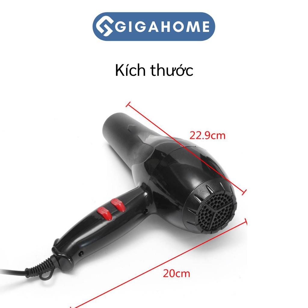 Máy Sấy Tóc Công Suất Lớn Tạo Kiểu GIGAHOME No-3803 2 Chiều Nóng Lạnh 1800W 3157